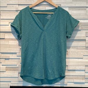 L.L. Bean Women's Teal Short Sleeve Streamside Top, Size M, NWOT
